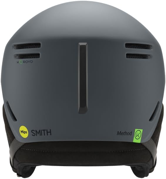 smith method helmet – adult snowsports helmet with mips technology + zonal koroyd coverage – lightweight protection for skiing & snowboarding – for men & women small matte slate