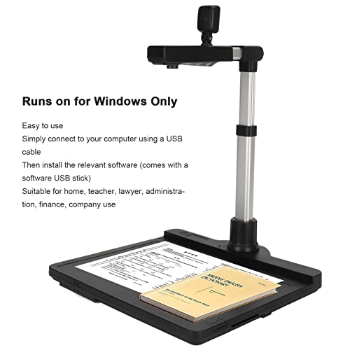 Overhead Document Scanner, 10Mp A4 Catch Size Dual Camera Liftable Scanner, Portable Usb Book Doc Scanner With Ocr Function #TOP1