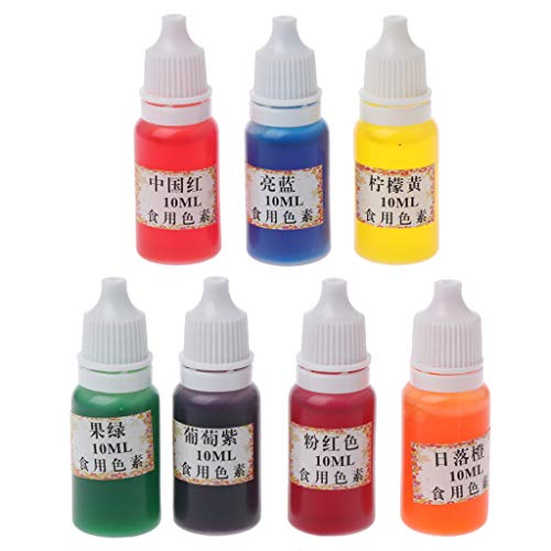 MOMOJIA 7 Colors Dye Colorant Set Slime Jewelry Making Skin Safe Liquid Resin Pigments