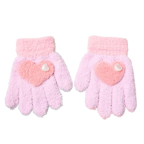 Warm Knitted Gloves For Children Soft & Comfortable Winter Mittens Kids Winterproof Fleece Boys Girls Warm Soft Snow