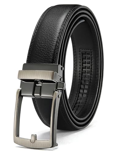 CHAOREN Mens Dress Belt - Ratchet Belt Leather 1 1/4 Comfort Click - Perfect Companion to Mens Dress Shoes