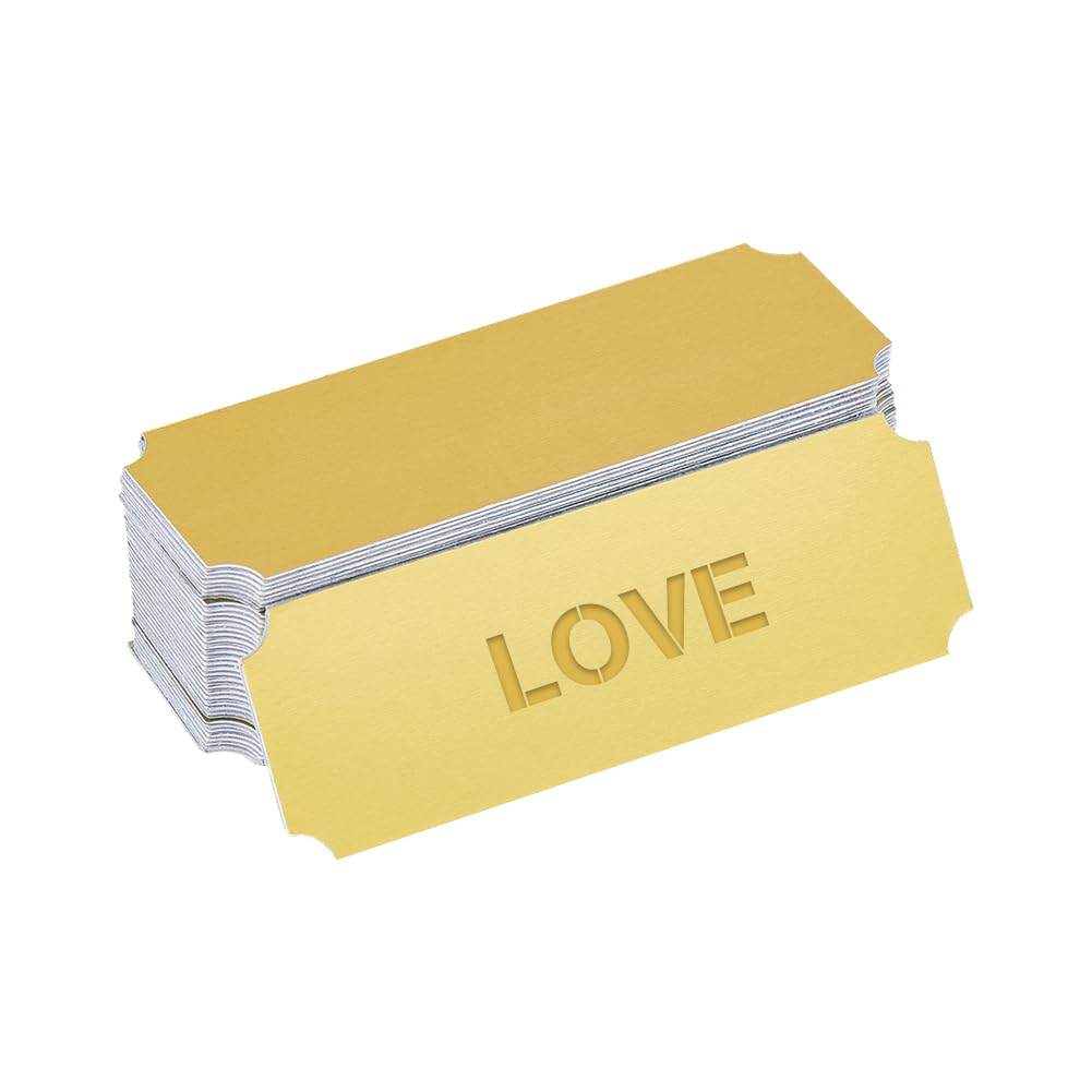 DICOSMETIC 40 Name Plaques, Mailbox, Aluminum, 2.5 x 7.5 cm, Self-Adhesive, Mailbox, Gold Plaque, Door Plaque, Laser Engraving, Frame