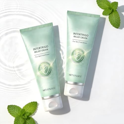 2PCS Chafing Relief Cream for Skin Folds–Soothing Barrier Cream for Thighs, Under Breast, Belly–Reduces Friction & Manages Moisture, Unscented