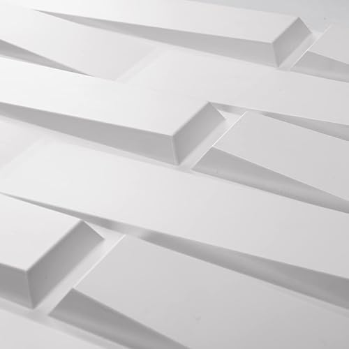 Miniatura 165 de Art3d Paneles para pared 3D para decoración de paredes de interior Rectángulo 3D Blanco,Rectángulo 3D,Negro -,Diamond,Blanco suave,white