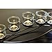 Seraphic Iron Arch Table Centerpiece Decorations Tealight Votive Candle Holder for Weddings, Patio, Kitchen, Dining Room, and Coffee Tables, Black, Clear Chunky 5 Cups