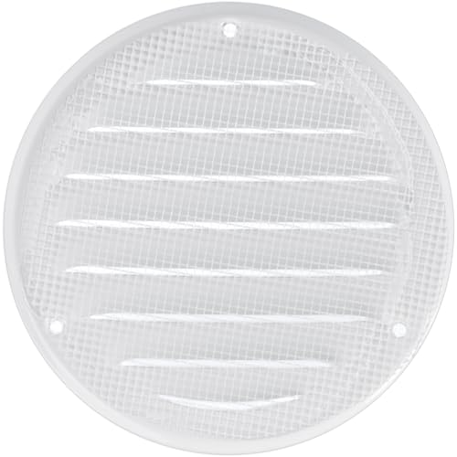 Image of Repa Market 4 Inch (Opening) White Air Vent Cover, Galvanized Steel Louver Air Vent Covers w /Mesh, Wall Ceiling Ac Vent, Dryer Vent Cover, HVAC Register Vent Cover, Shed Vent