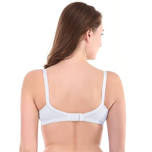 Image of Women Maternity Non Padded Bra - Made of Pure Cotton Full Coverage Non Wired Seamless Pushup Soft Cup for T-Shirt Saree Dress Sports Garment for Daily Use Everyday