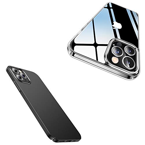 CASEKOO Compatible with iPhone 12 Pro Max Clear Case and Slim Fit Case