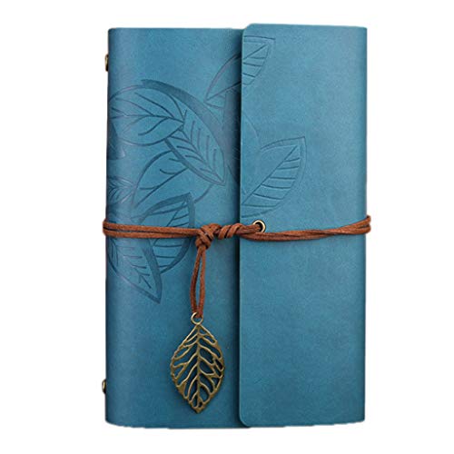 Keshida Leaves Leather Writing Journal, Refillable Travelers Notebook?Art Sketchbook