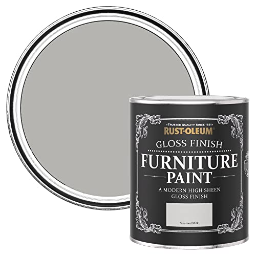 Rust-Oleum Off White Furniture & Skirting Board Paint in Gloss Finish - Steamed Milk 750ml