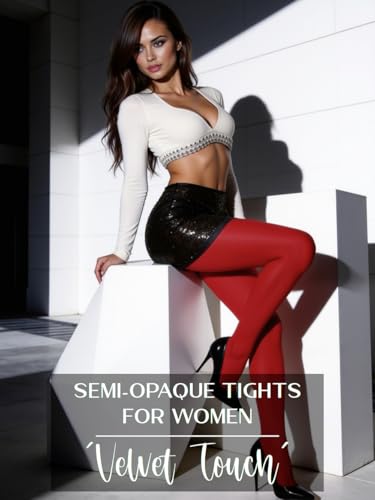 Image of Charm and Attitude Semi Opaque Tights for Women | Colored Pantyhose Stockings Nylons 40D