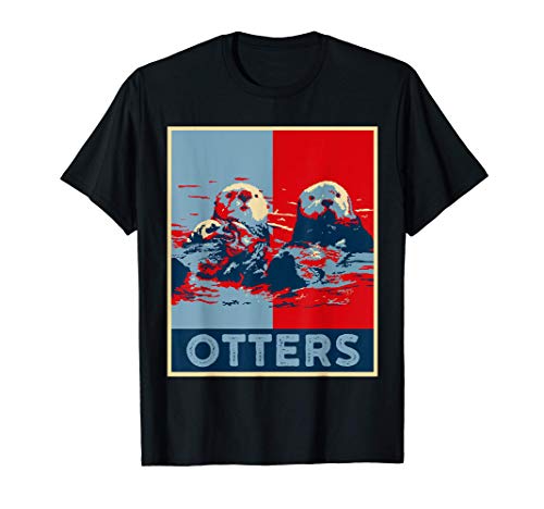 Vintage Otter Shirt Men Sea Otter Gift Kids Cute Otter T-Shirt