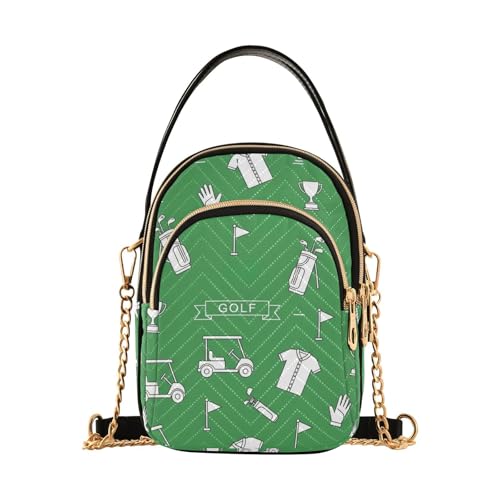 Image of MCHIVER Golf Crossbody Bag for Women Cell Phone Purse Wallet with Removable Chain Shoulder Handbag