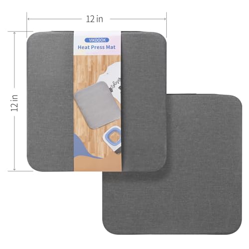 VIKDOOK Heat Press Mat Easy Press Mat Kompatibel mit Cricut Easypress 2 8\X10\ 12\X12\ Matte für T-Shirt HTV Vinyl Craft Bügeltransferprojekte