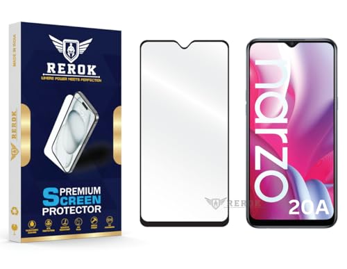 Image of Gorilla Tempered Glass Screen Protector Compatible with Realme Narzo 20A [Pack of 1] | Edge-to-Edge, Bubble-Free, Case Friendly, Easy Installation Kit