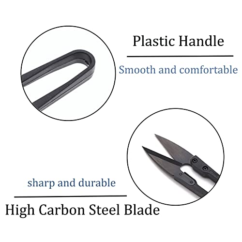 JINJIAN Bonsai Pruning Scissors 6PCS - Small Pruner Shears Bud Leaves Trimmer Garden Shears for Plants, Gardening Clippers for Flower Bonsai Trimming Pruners Trimmers(Black) - Image 3
