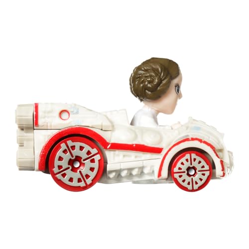 Vehículo Die-Cast Hot Wheels RacerVerse con Princesa Leia 1:64 miniatura 3