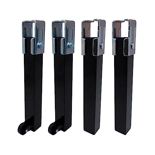 JUEGO 4 PATAS SOMIER PT25 40x30x260mm CON RUEDA, NEGRO 96405 MICEL
