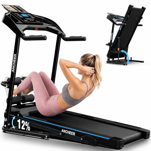 Image of Smart Treadmill with Sit Up, Foldable Treadmills for Home with Incline | 2026 Upgraded 3.5HP Portable Treadmill 350lbs Capacity, Multifunction Home Gym Equipment, Body Fat & Heart Rate Monitor