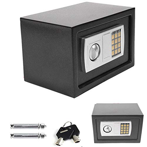 Safe Furniture Safe Wall Safe Document Safe with Electronic Combination Lock 31 x 20 x 20 cm 8.5 L Black