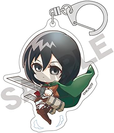 Amazon 進撃の巨人 ミカサ ぴょんキャラ アクリルキーホルダー アニメ 萌えグッズ 通販
