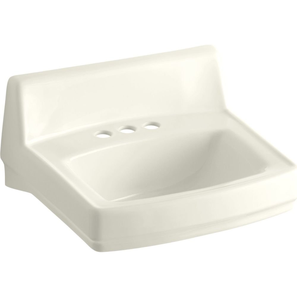 K-2032-96 - Fregadero de baño de un solo cuenco para montaje en pared, galleta