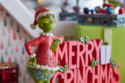 Figurine Grinch Jim Shore Enesco Merry Word 18 cm statuette de collection Noël multicolore - 3