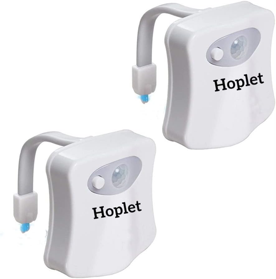 Toilet Light Motion Activated Toilet Night Light LED Bowl Nightlight for Bath Room (Pack of 2) Motion Sensor, Light Sensor, Battery Operated, Color Changing Toilet Bowl Light