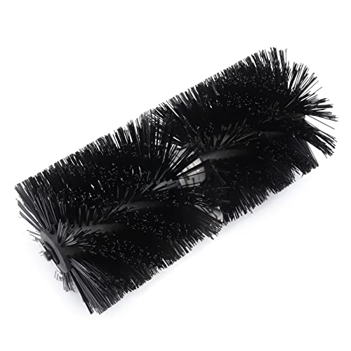 Power Sweeper Brush Couple Shield Attachment, 23\'\'Black Bristle Brush Couple Shaft Attachment Rolling Brush Head + Debris Shield for Gasoline Outdoor Handheld Sweeper Walk