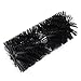 PIAOCAIYIN Sweeper Broom Head, Rolling Brush Head, 9 Teeth Sweeper Bristle Brush Shaft Couple Head, 22.83 Inch Roller Brush, Sweeping Tool with Debris Shield, Black Artificial Lawn Broom Head