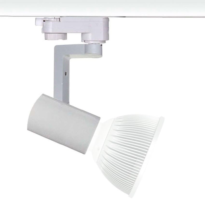 Spot rail monophasé GU10 blanc éclairage espaces commerciaux - 3