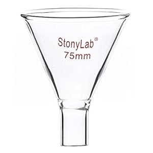 StonyLab 75mm Glas Pulvertrichter Kurzer Stiel