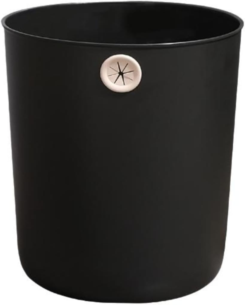 Modern Minimalist Trash Can, Rectangular Waste Bin, Home Kitchen Bathroom Office Black 12L-Tools & Home Improvement-Appliances-Trash Compactors-Built-in Trash Compactors