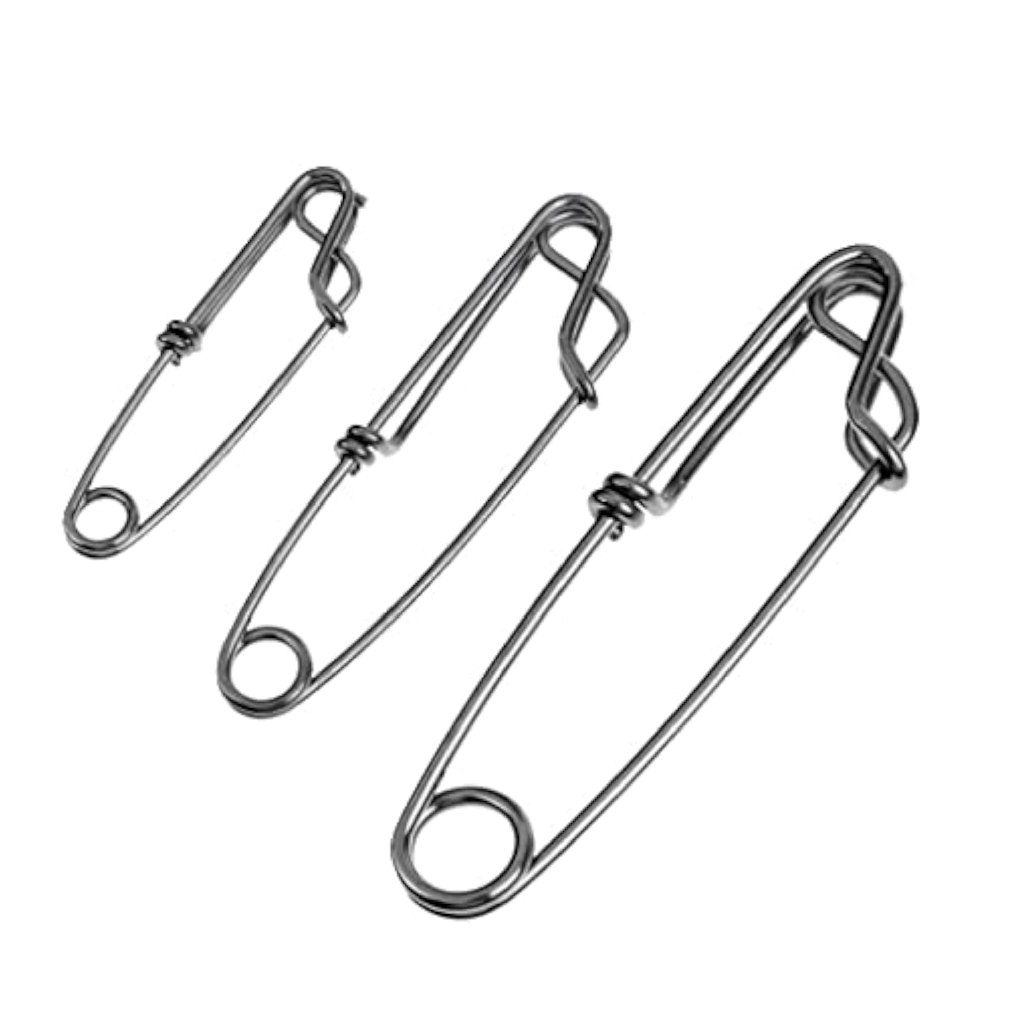 2x10Pcs Stainless Steel Long Line Longline Clip for Fishing