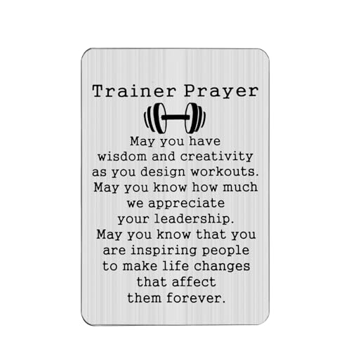 OKEYCH Personal Trainer Gift Fitness Trainer Prayer Wallet C-ard Fitness Coach Jewelry Gym Teacher Gift