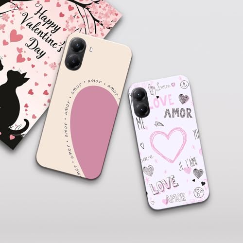 Image of COLORflow Back Cover Compatible with Poco X7 Pro 5G | Romantic Love Gesture Customized Back Cover Compatible with Poco X7 Pro 5G