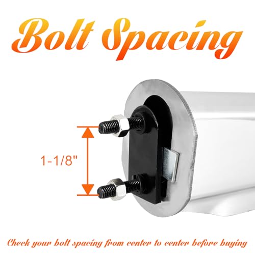 Image of Stainless Steel Straight Mud Flap Hanger Spring Loaded, 30 inch Length and 2 1 /2 inch Bolt Spacing,All Weather Resistant,Mudflap Bracket for Semi Truck, (1 1 /8 inch)