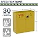 Jamco 30 Gallon Flammable Safety Cabinet, Steel Flammable Storage Cabinet with Lockable Manual Closing Doors, Non Forkliftable, 43