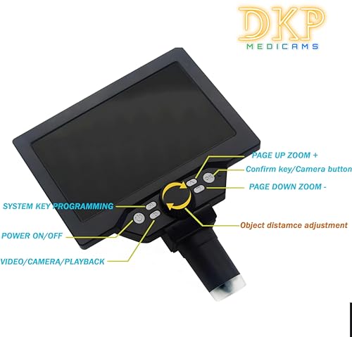 Image of DKP Medicams HD 7 inch G1200 Digital Microscope, 1200 Times Microscope, 12MP Camera Video Recorder with HD Screen Identification Mobile Phone Repair