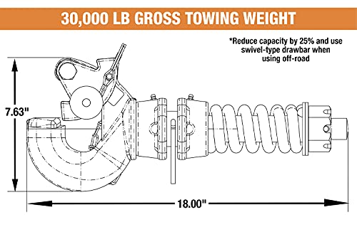 Image of Buyers Products BP100A 15 Ton Swivel Pintle Hook Heavy Duty Hitch