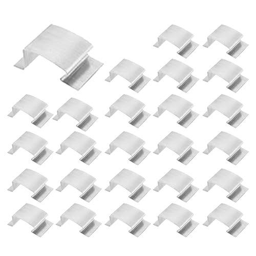 lisutupode Clip per serra, 25 pezzi, morsetti per serra in acciaio inox, resistenti alle intemperie, ricambio per riparazione, fissaggio serra, giardino d'inverno