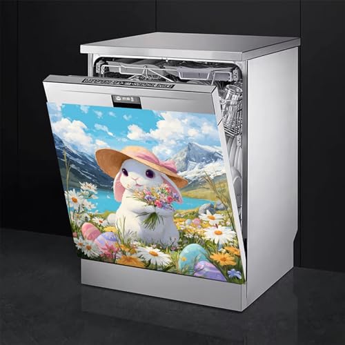 Image of BVBOX Dishwasher Magnet Cover 23 inchx26 inch, Reusable Magnetic Refrigerator Covers, Decorative Magnets Cover Fridge Door Skin Panel Stickers for Home Kitchen Appliance