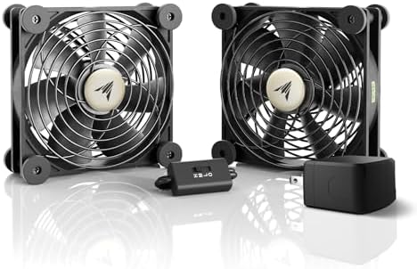 AC Infinity MULTIFAN S7-P, Quiet Dual 120mm AC-Powered Fan/w Speed Control