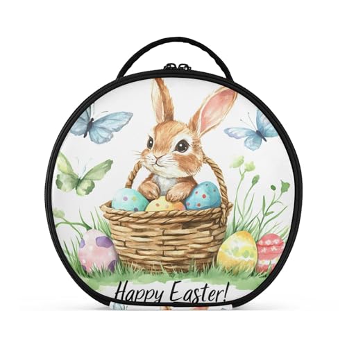 Takiito Easter Rabbit Travel Makeup Case Portable Makeup Box Artist Cosmetic Case Organizer With Adjustable Dividers