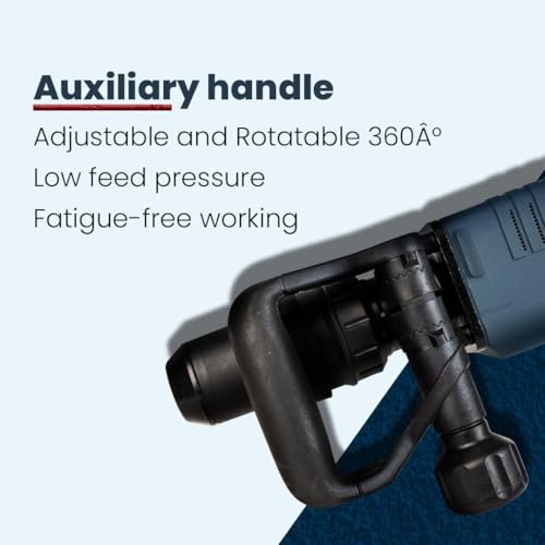 Image of EASTMAN Demolition Hammer 11kg - 1500W Heavy Duty Concrete Breaker 21J Impact Energy, 900-1890 BPM with BMC Box & Free Pointed Bit (ERB-011)