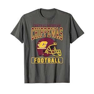 Central Michigan University CMU Chippewas Football Helmet T-Shirt