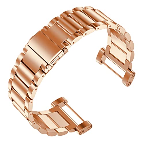 FYXT �����p�X�e�����X�X�`�[���N���V�b�N�u���X���b�g�E�H�b�`�o���h�X�g���b�v���c�[���ACore All Black Silver Gold Rose Sport Watch�ƌ݊�������(Rose)