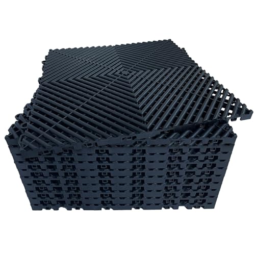 12pbN 16C`×16C` C^[bLOK[WtA^C - r}bg ~ ϋv ȒPݒu K[W ԏ np(Black,24)