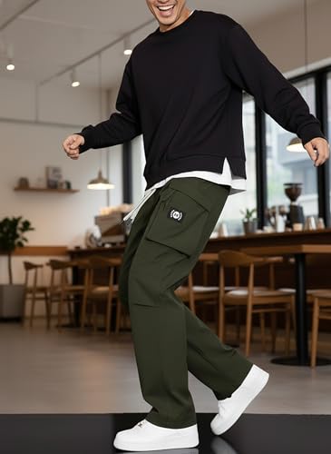 Image of Lymio Cargo for Men || Cotton Cargo Pant || Drawstring Waist Pant (Also Available in Plus Sizes) (149-152)