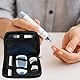 Diabetiker tasche, Diabetiker-Organizer, Diabetes-Versorgungskoffer, Tasche für Blutzuckermessgerät, Insulin-Pen, Teststreifen, tragbares Diabetes-Test-Set, Diabetes Reisetasche Schwarz(nur Hülle)
